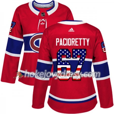 Dámské Hokejový Dres Montreal Canadiens Max Pacioretty 67 2017-2018 USA Flag Fashion Černá Adidas Authentic